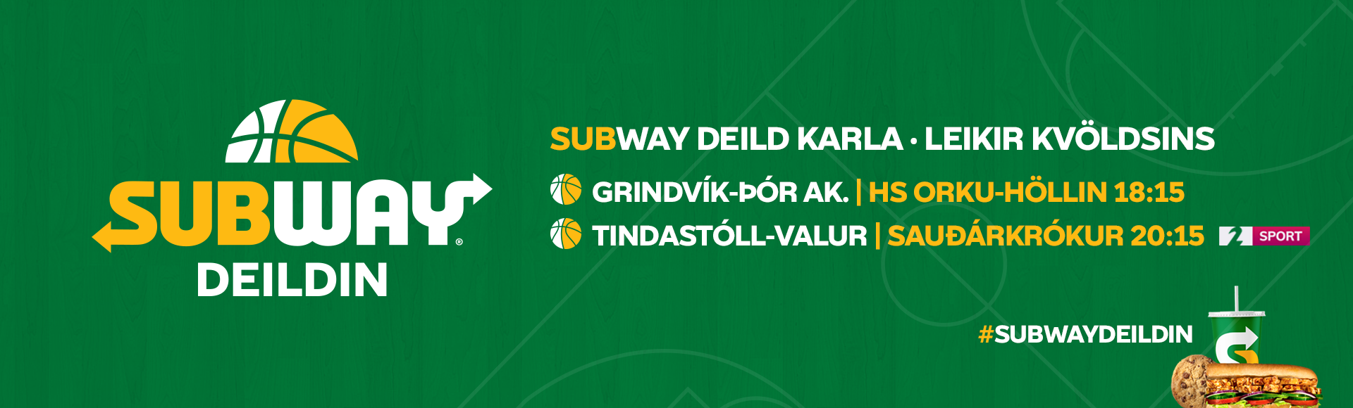 Subway deild karla: Tveir leikir í kvöld · Tindastóll-Valur í beinni á Stöð 2 Sport